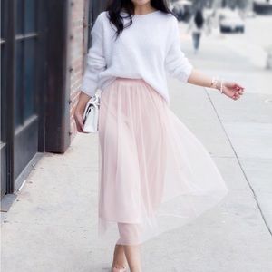 NWT H&M light pink tulle skirt size medium 8